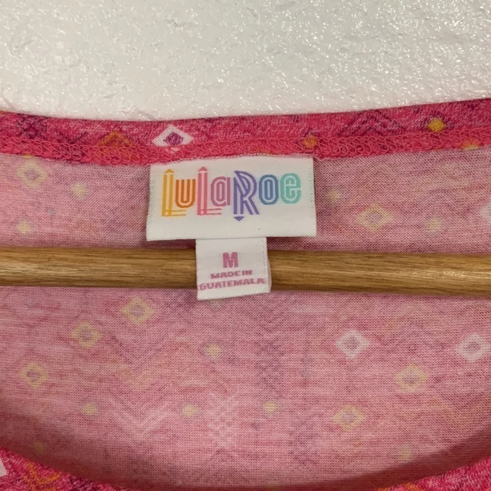 Lularoe Pink Abstract Print Julia Casual Knee Length Dress Size M